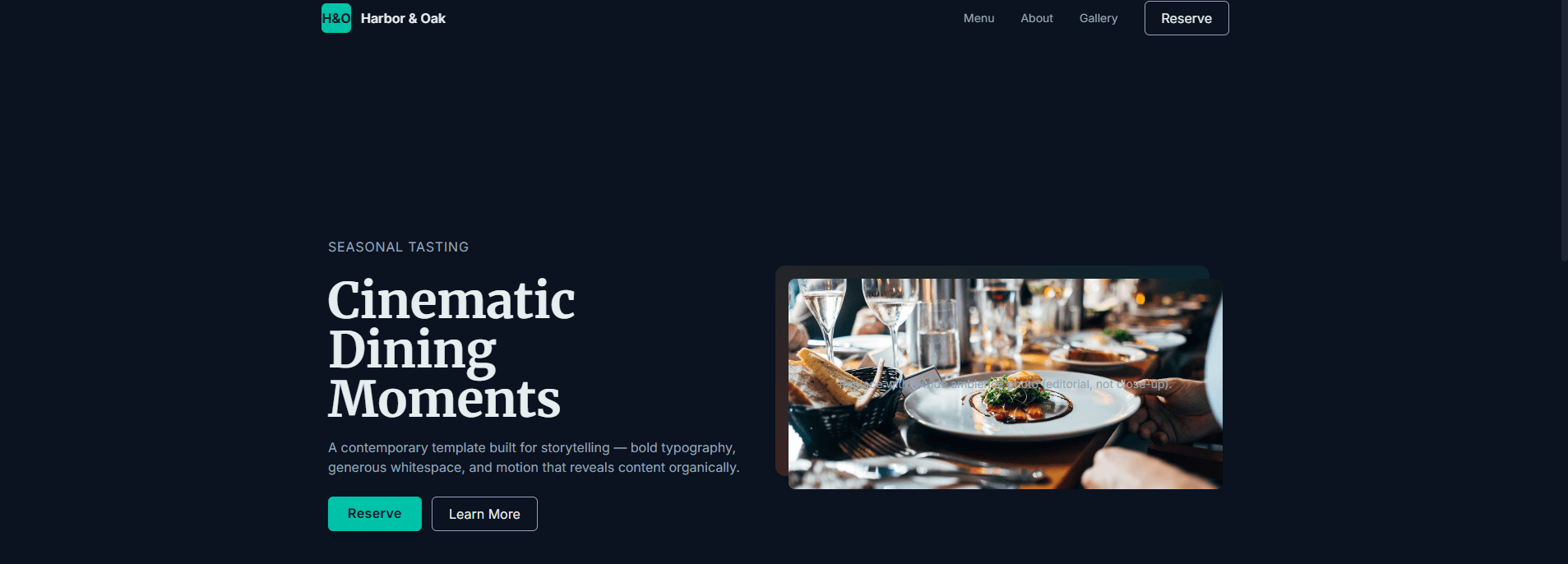 Restaurant & Cafe Website Template - Template Preview